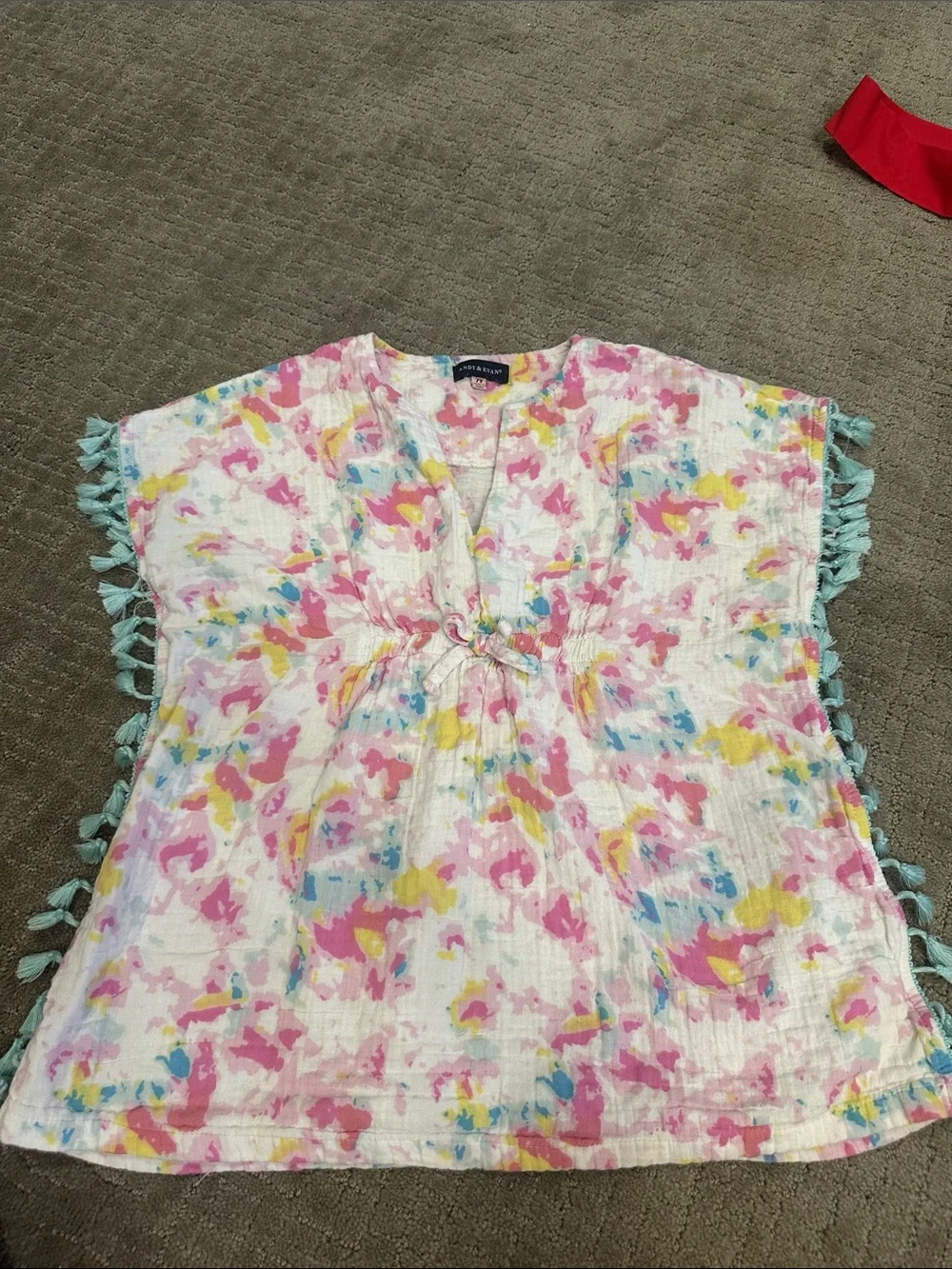 Andy & Evan Pink, Yellow, Blue & Teal Kids Swim Coverup